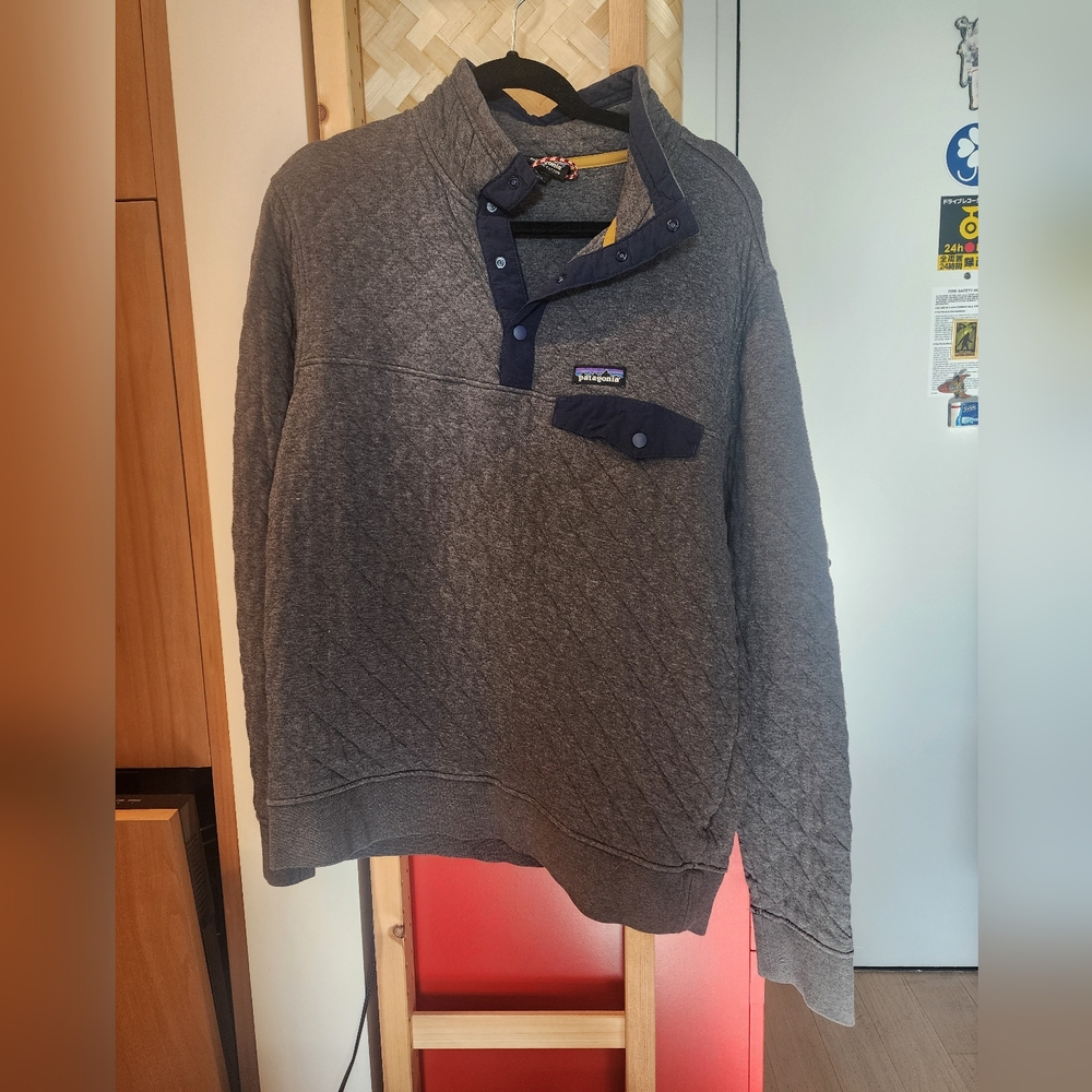 Mens patagonia snap T organic cotton med